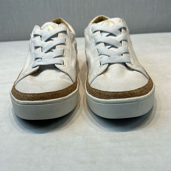 Spenco Women’s Hermosa Cream Slip On Canvas Tennis Shoes Sz 9.5 Lace Up - Picture 3 of 8